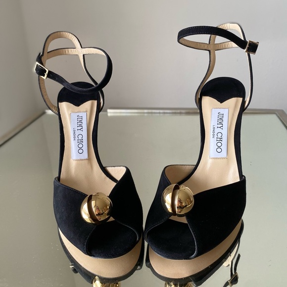 New JIMMY CHOO Sacora suede sandals 37 $1,195 - Picture 11 of 14